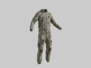 Military Uniform middle east Camouflage 3D मॉडल