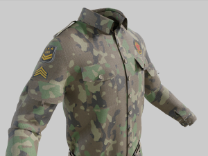 Military Uniform middle east Camouflage 3D मॉडल
