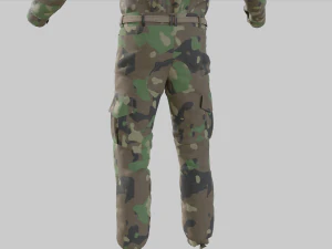 Military Uniform middle east Camouflage 3D Model