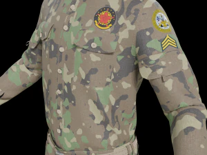 Military Uniform middle east Camouflage 3D Model