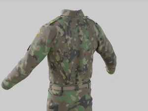 Military Uniform middle east Camouflage 3D Model
