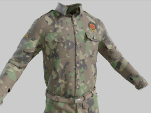 Military Uniform middle east Camouflage 3D Model