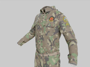 Military Uniform middle east Camouflage 3D Model