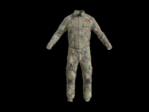 Military Uniform middle east Camouflage 3D Model