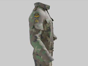 Military Uniform middle east Camouflage 3D मॉडल