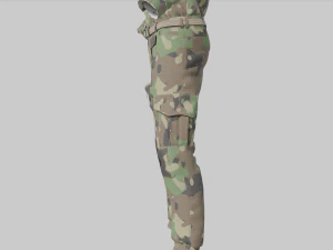 Military Uniform middle east Camouflage 3D Model