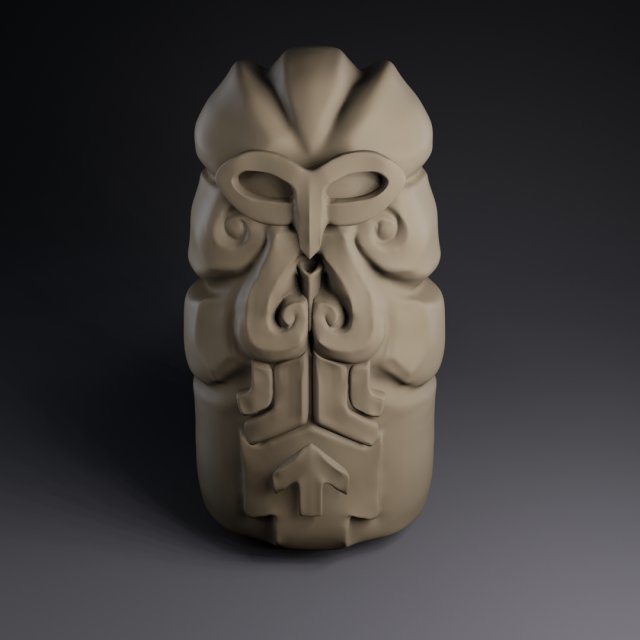 Totem Tyr 3D Принт Модель .c4d .max .obj .3ds .fbx .stl .blend 