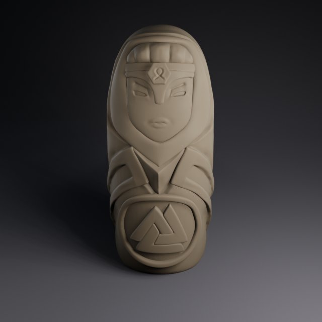 Totem Frigg 3D Print Model .c4d .max .obj .3ds .fbx .stl .blend 