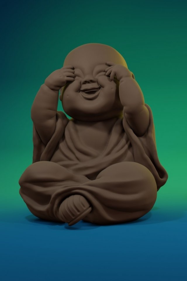 Budas no veo no hablo no escucho 3D Принт Модель .c4d .max .obj .3ds .fbx .stl .blend 