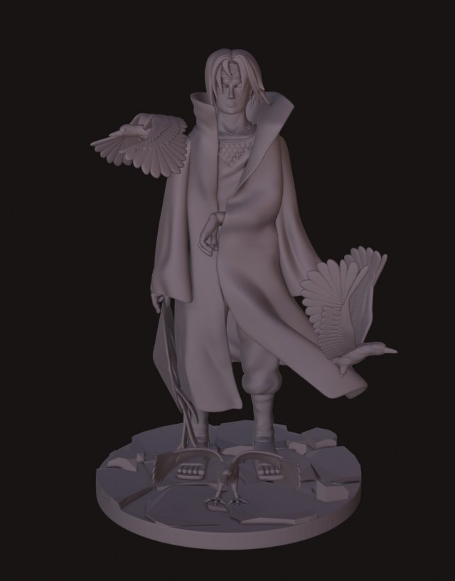 Itachi Uchiha - Akatsuki Modèles 3D en vedette .c4d .max .obj .3ds .fbx .stl .blend 