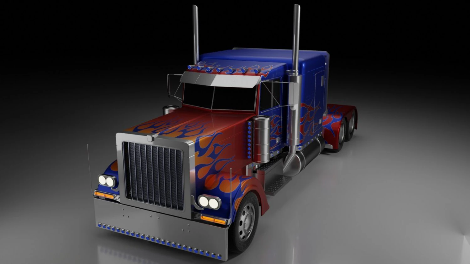 Peterbilt 379 - 1992 Optimus Prime Modelo 3D .c4d .max .obj .3ds .fbx .stl .blend 
