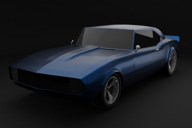 Camaro 1967 - American muscle car 3D-Modell .c4d .max .obj .3ds .fbx .stl .blend 