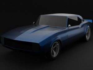 Camaro 1967 - American muscle car 3D Модель