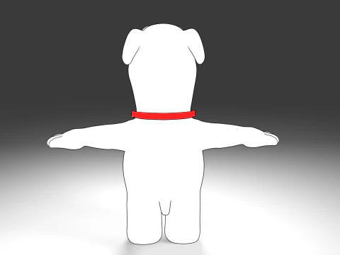 Brian Griffin 3d line-art 3D Model