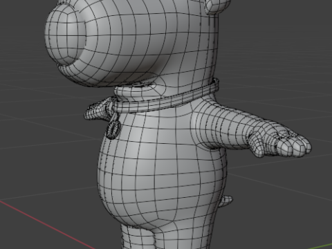Brian Griffin 3d line-art Modelo 3D