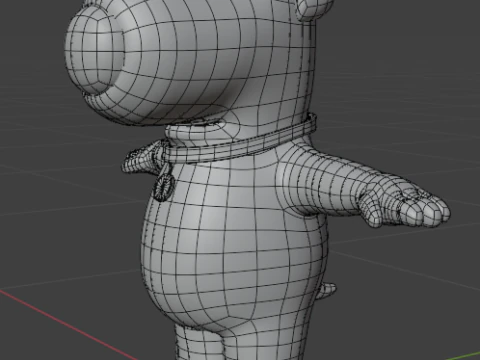 Brian Griffin 3d line-art 3D Model