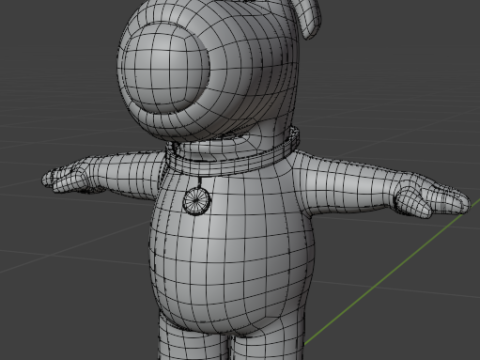 Brian Griffin 3d line-art Modelo 3D