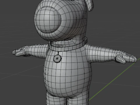 Brian Griffin 3d line-art 3D Model