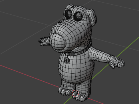 Brian Griffin 3d line-art Modelo 3D