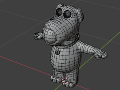Brian Griffin 3d line-art 3D Model