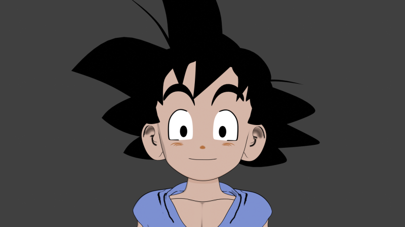 Goku GT Model 3D .c4d .max .obj .3ds .fbx .stl .blend 