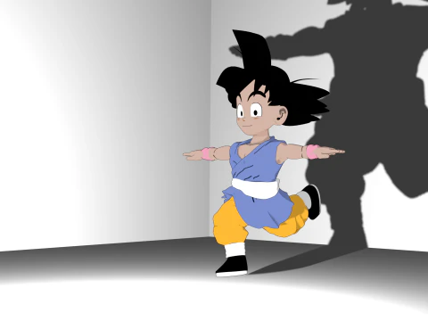 Goku GT 3D Model