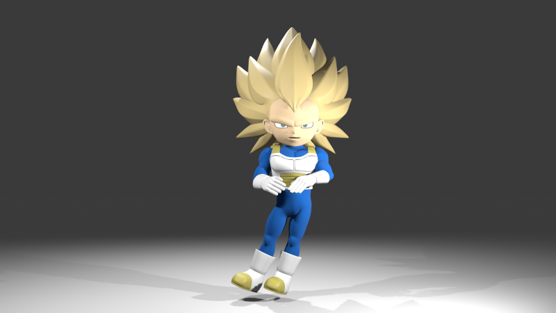 Vegeta fase3 3D 模型 .c4d .max .obj .3ds .fbx .stl .blend