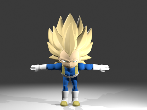 Vegeta fase3 3D 模型