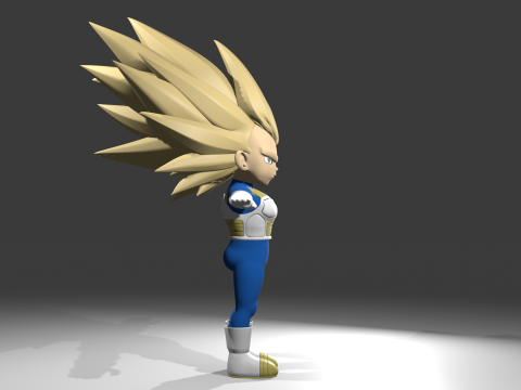 Vegeta fase3 3D 模型