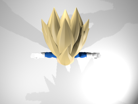 Vegeta fase3 3D 模型
