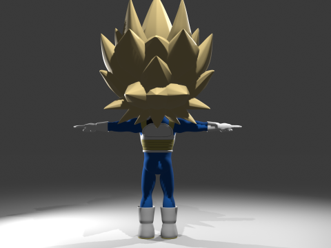Vegeta fase3 3D 模型