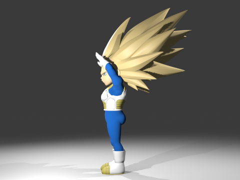 Vegeta fase3 3D 模型