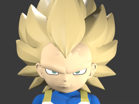 Vegeta fase3 3D 模型