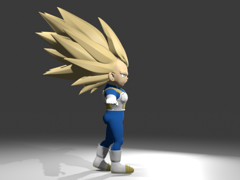 Vegeta fase3 3D 模型