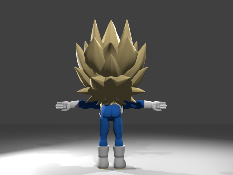 Vegeta fase3 3D 模型