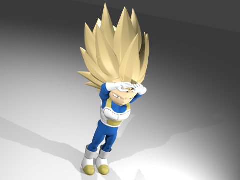 Vegeta fase3 3D 模型