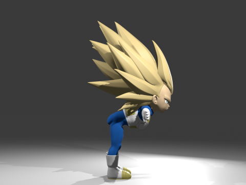 Vegeta fase3 3D 模型