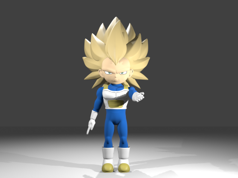 Vegeta fase3 3D 模型