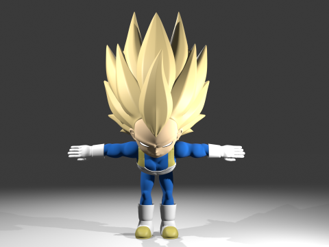 Vegeta fase3 3D 模型