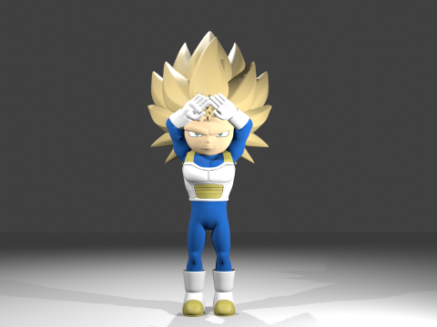 Vegeta fase3 3D 模型