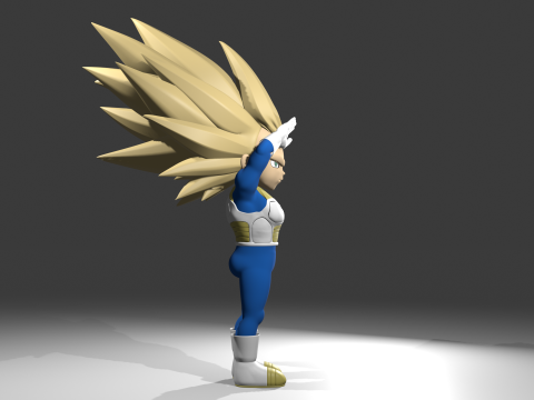 Vegeta fase3 3D 模型