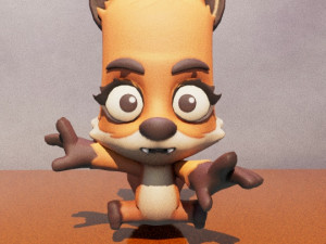 Cartoon Zooba Nix Rigged Ready For Games Modello 3D