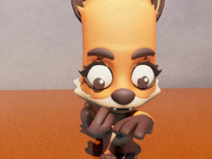Cartoon Zooba Nix Rigged Ready For Games 3D Model