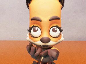 Cartoon Zooba Nix Rigged Ready For Games 3D Model