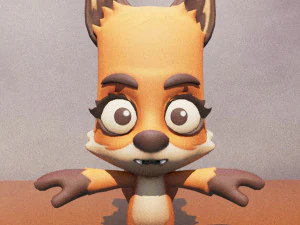 Cartoon Zooba Nix Rigged Ready For Games 3D Model