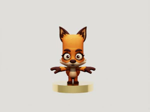 Cartoon Zooba Nix Rigged Ready For Games 3D Model
