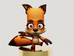 Cartoon Zooba Nix Rigged Ready For Games Modello 3D