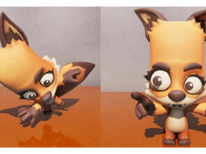 Cartoon Zooba Nix Rigged Ready For Games 3D Model