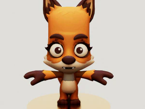 Cartoon Zooba Nix Rigged Ready For Games 3D Model