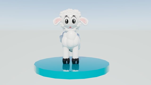 Alpaca Lama Rigged And Animated Model 3D .c4d .max .obj .3ds .fbx .stl .blend 